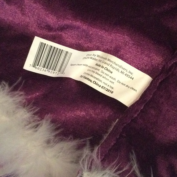 Purple Peppermint Christmas Tree Skirt - Picture 4 of 11